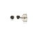 Cartela de brincos zircônia redondo 2mm - Preto - Prata 925 (12 pares) - Imagem 1