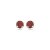 Cartela de brincos zircônia redondo 2mm - Vermelho - Prata 925 (12 pares) - Imagem 3