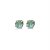 Cartela de brincos zircônia redondo 3mm - Verde Paraíba - Prata 925 (Contém 12 pares) - Imagem 3