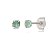 Cartela de brincos zircônia redondo 3mm - Verde Paraíba - Prata 925 (Contém 12 pares) - Imagem 1