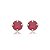 Cartela de brincos zircônia redondo 4mm - Vermelho - Prata 925 (Contém 12 Pares) - Imagem 3
