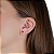Cartela de brincos zircônia redondo 5mm - Vermelho - Prata 925 (Contém 12 Pares) - Imagem 2