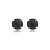 Cartela de brincos zircônia redondo 5mm - Preto - Prata 925 (Contém 12 Pares) - Imagem 3