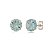 Cartela de brincos Redondo 10mm - Verde Paraíba - Prata 925 (Contém 12 Pares) - Imagem 1