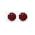 Cartela de brincos zircônia Redondo 10mm - Vermelho - Prata 925 (Contém 12 Pares) - Imagem 3