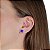 Cartela de Brincos Zircônia 8mm - Azul Caneta - Prata 925 (Contém 12 Pares) - Imagem 2