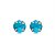 Cartela de Brincos Zircônia 8mm - Azul Céu - Prata 925 (Contém 12 Pares) - Imagem 3