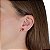 Cartela de brincos zircônia redondo 7mm - Vermelho - Prata 925 (Contém 12 Pares) - Imagem 2