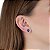 Cartela de brincos zircônia redondo 7mm - Azul Royal - Prata 925 (Contém 12 Pares) - Imagem 2