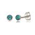 Cartela de Brincos Embutidos 3mm - Verde Mar - Prata 925 (Contém 12 Pares) - Imagem 1