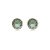 Cartela de Brincos Embutidos 6mm - Verde Paraíba - Prata 925 (Contém 12 Pares) - Imagem 3