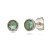 Cartela de Brincos Embutidos 6mm - Verde Paraíba - Prata 925 (Contém 12 Pares) - Imagem 1