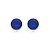 Cartela de Brincos Embutidos 6mm - Azul Caneta - Prata 925 (Contém 12 Pares) - Imagem 3