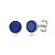 Cartela de Brincos Embutidos 6mm - Azul Caneta - Prata 925 (Contém 12 Pares) - Imagem 1