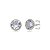 Cartela de Brincos Embutido 10mm - Cristal - Prata 925 (Contém 12 Pares) - Imagem 1