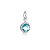 Pingente Embutido 6mm - Azul Céu - Prata 925 (Contém 5 Peças) - Imagem 1