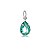 Pingente Gota 6x8 - Verde Mar - Prata 925 (Contém 5 Peças)CRAV. - Imagem 1