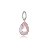 Pingente Gota 6x8 - Rosa - Prata 925 (Contém 5 Peças)CRAV. - Imagem 1