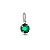 Pingente Redondo 5mm - Verde Esmeralda - Prata 925 (Contém 5 Peças) - Imagem 1
