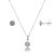 Conjunto Redondo Embutido 6mm - Cristal- Prata 925 - Imagem 1