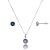 Conjunto Redondo Embutido 6mm - Lilás - Prata 925 - Imagem 1
