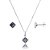 Conjunto Quadrado Embutido 6mm - Lilás - Prata 925 - Imagem 1