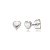 Cartela de brincos boleado Coração P - Prata 925 (Contém 12 Pares) - Imagem 2
