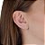 Cartela de brincos zircônia Duplo 3mm - Cristal - Prata 925 (Contém 12 pares) - Imagem 2