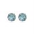 Cartela de Brincos Zircônia 8mm - Azul Bebê - Prata 925 (Contém 12 Pares) - Imagem 3