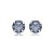 Cartela de Brincos Zircônia 8mm - Lilás - Prata 925 (Contém 12 Pares) - Imagem 3