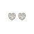 Cartela de brincos zircônia Coração 10x10 - Cristal - Prata 925 (Contém 12 Pares) - Imagem 3
