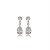 Cartela de brincos zircônia Gota Garra com Redondo 4mm - Cristal - Prata 925 (Contém 12 Pares) - Imagem 3