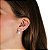 Cartela de brincos zircônia Gota Garra com Redondo 4mm - Cristal - Prata 925 (Contém 12 Pares) - Imagem 2
