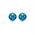 Cartela de brincos Redondo 10mm - Azul Céu - Prata 925 (Contém 12 Pares) - Imagem 3