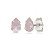 Cartela de brincos gota 6X8 - Rosa - Prata 925 (Contém 12 Pares) - Imagem 1