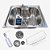 CUBA GOURMET AÇO INOX 201 PREMIUM -0957-500X400X200MM - Imagem 1
