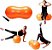 Bola Feijão Laranja Hidrolight Yoga Pilates - Imagem 1