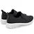 Tênis  Ortopédico Slip On Preto Elastano Zíper Usaflex - Imagem 2
