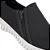 Tênis  Ortopédico Slip On Preto Elastano Zíper Usaflex - Imagem 3