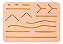 Simulador De Sutura Silicone 3 Camadas Pele Gordura Musculo - Imagem 2