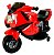 Mini Moto Elétrica Infantil 6V Vermelha com Luzes e Som Importway BW044VM - Imagem 1