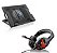 Kit Fone Headset Gamer PH101 Vermelho + Base Cooler Vertical para Notebook AC166 Multilaser - Imagem 1