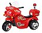 Mini Moto Elétrica Infantil Polícia 6V 18W Vermelho Importway - Imagem 1