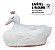 Pantufa Importway Cisne Branco e Rosa 3D 36/38 M IWP3DC3638 - Imagem 2