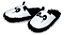 Pantufa Importway Chinelo Panda Preto e Branco 38/39 IWPPBR3839 - Imagem 1