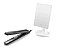 Kit Prancha Modeladora Multilaser Cerâmica Bivolt + Espelho de Mesa LED HC174 Branco - Imagem 2