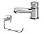 Kit Docol Torneira Lavatório de Mesa Pressmatic Compact 17160606 + Papeleira De Parede Trip 761806 - Imagem 1