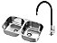 Kit Docol Cuba Dupla Spice Vertical Alto Brilho - 17018CH + Torneira de Mesa Preto Spice 00902157 - Imagem 1