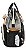 Mochila Maternidade Impermeável Cinza e Preto Grande BH Store BHSMOC474 - Imagem 3