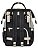 Mochila Maternidade Impermeável Cinza e Preto Grande BH Store BHSMOC474 - Imagem 2